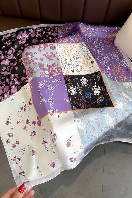 Violetta - sciarpa all'uncinetto (100% seta - 68cm) A minha loja