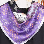 Violetta - sciarpa all'uncinetto (100% seta - 68cm) A minha loja