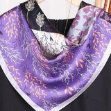 Violetta - sciarpa all'uncinetto (100% seta - 68cm) A minha loja