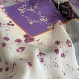 Violetta - sciarpa all'uncinetto (100% seta - 68cm) A minha loja