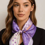 Violetta - sciarpa all'uncinetto (100% seta - 68cm) A minha loja