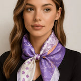 Violetta - sciarpa all'uncinetto (100% seta - 68cm) A minha loja