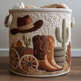 Cesto portabiancheria trapuntato in stile western NCU0NNT2660