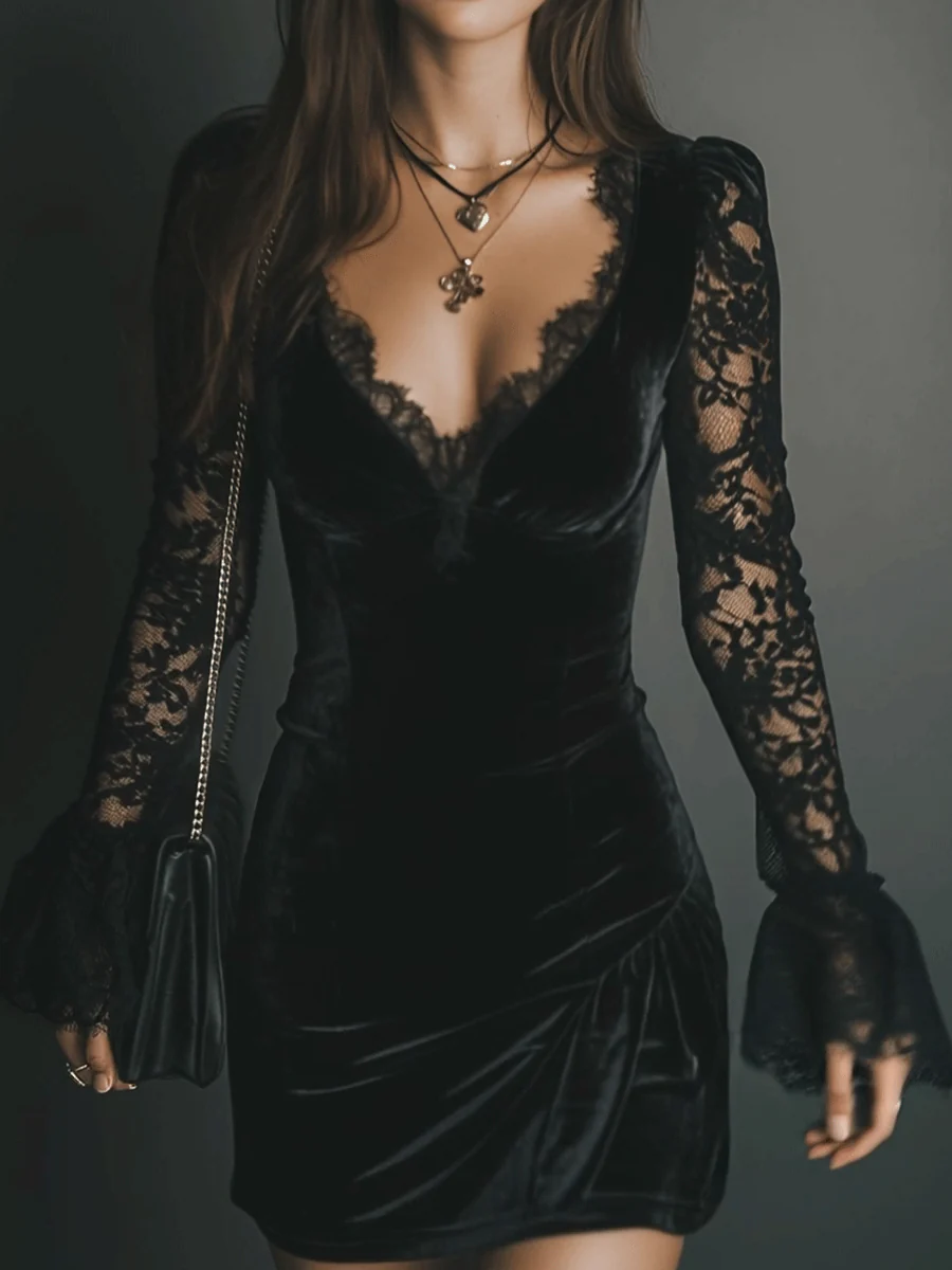 Blanka – Eleganti vestiti neri in pizzo A minha loja