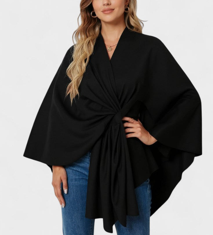 Yvette | Poncho Drappeggiato Elegante A minha loja