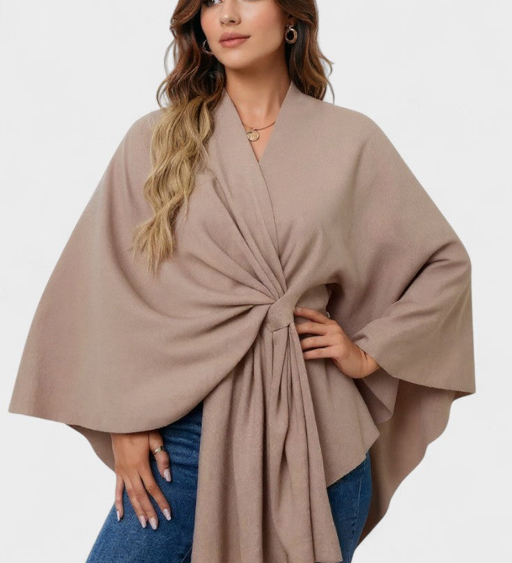 Yvette | Poncho Drappeggiato Elegante A minha loja