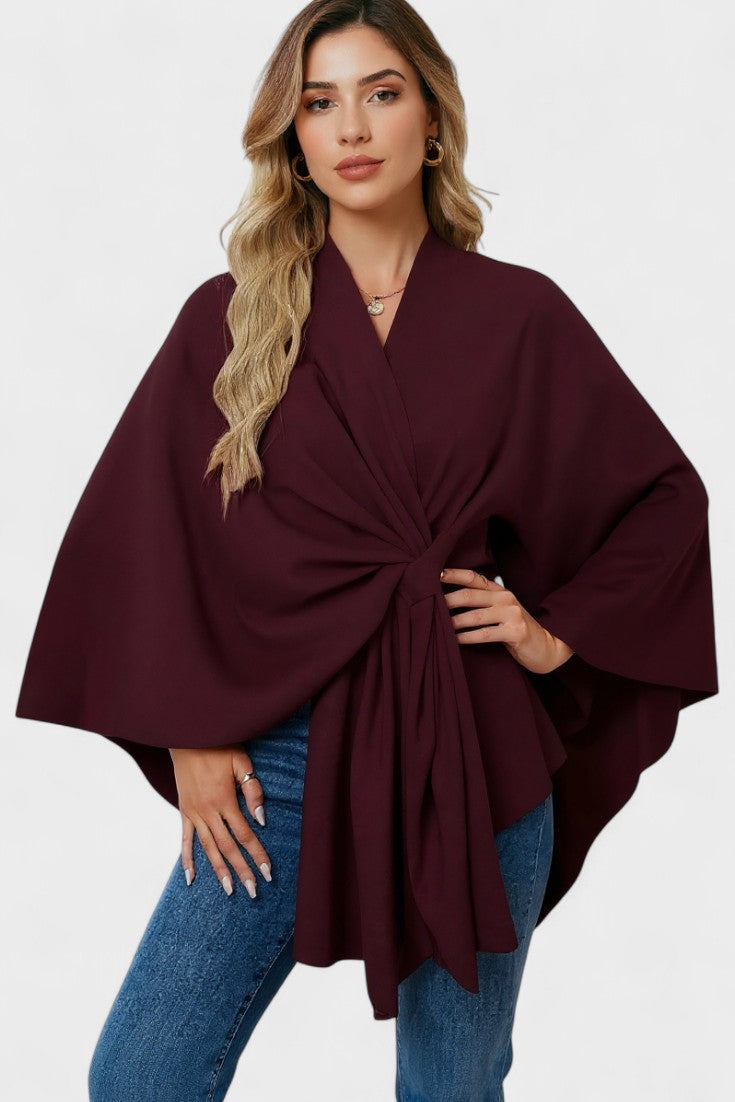 Yvette | Poncho Drappeggiato Elegante A minha loja
