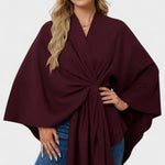 Yvette | Poncho Drappeggiato Elegante A minha loja