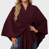 Yvette | Poncho Drappeggiato Elegante A minha loja