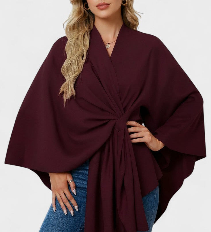 Yvette | Poncho Drappeggiato Elegante A minha loja