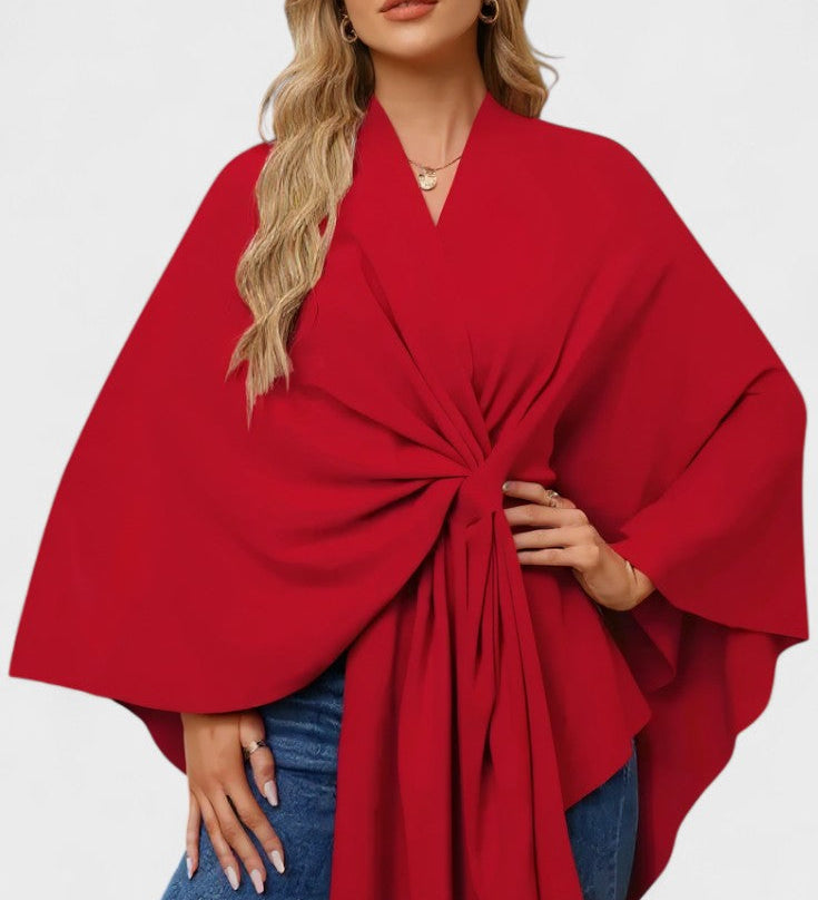Yvette | Poncho Drappeggiato Elegante A minha loja