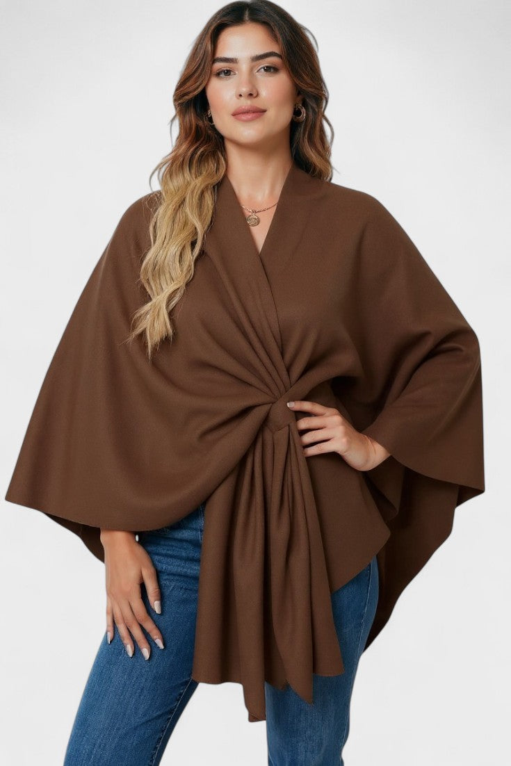 Yvette | Poncho Drappeggiato Elegante A minha loja