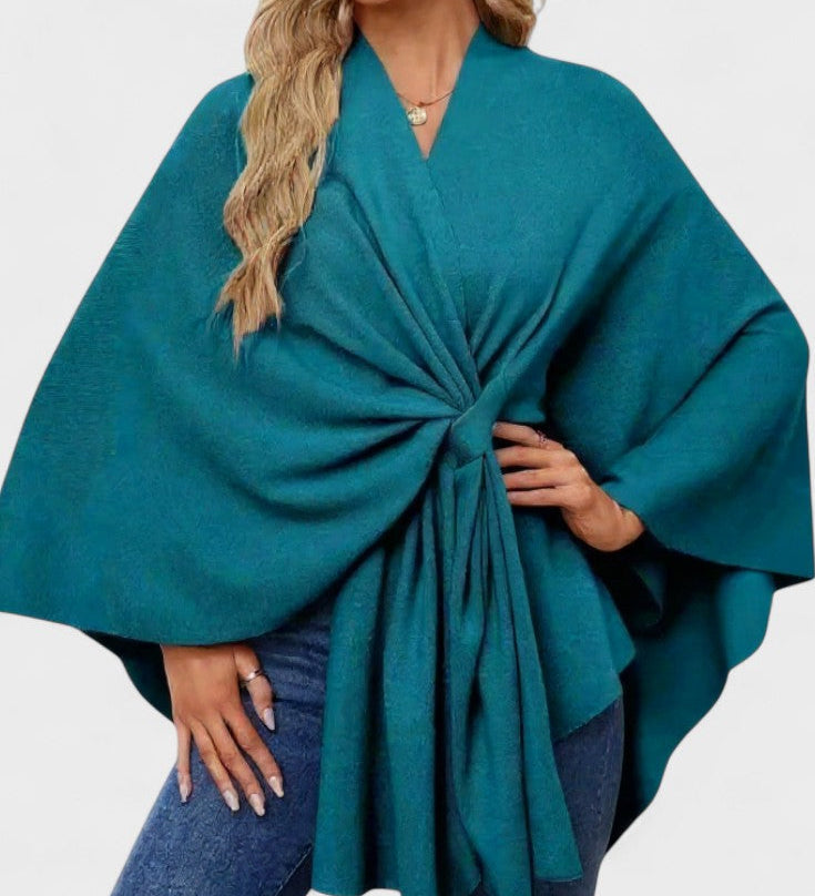 Yvette | Poncho Drappeggiato Elegante A minha loja