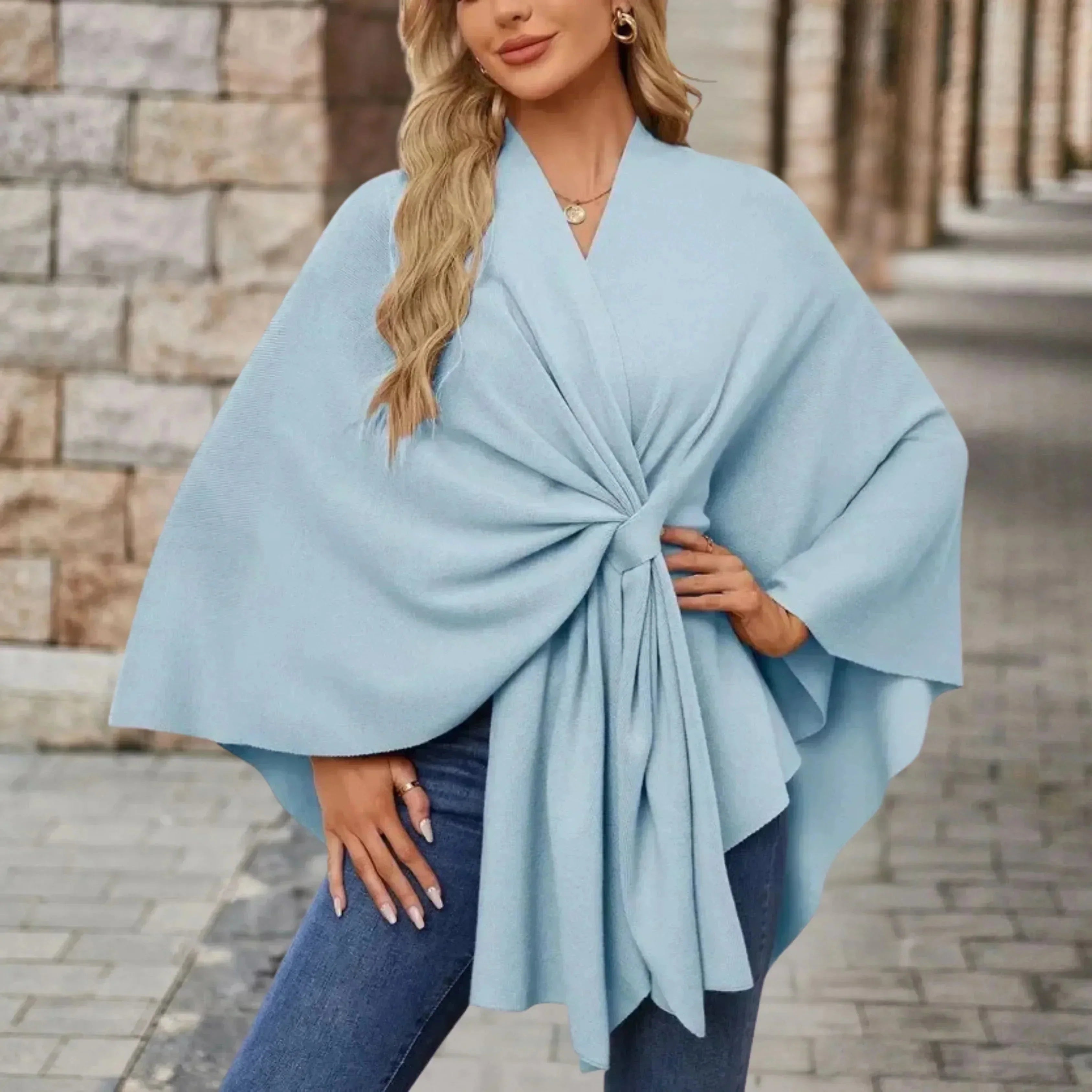 Yvette | Poncho Drappeggiato Elegante A minha loja
