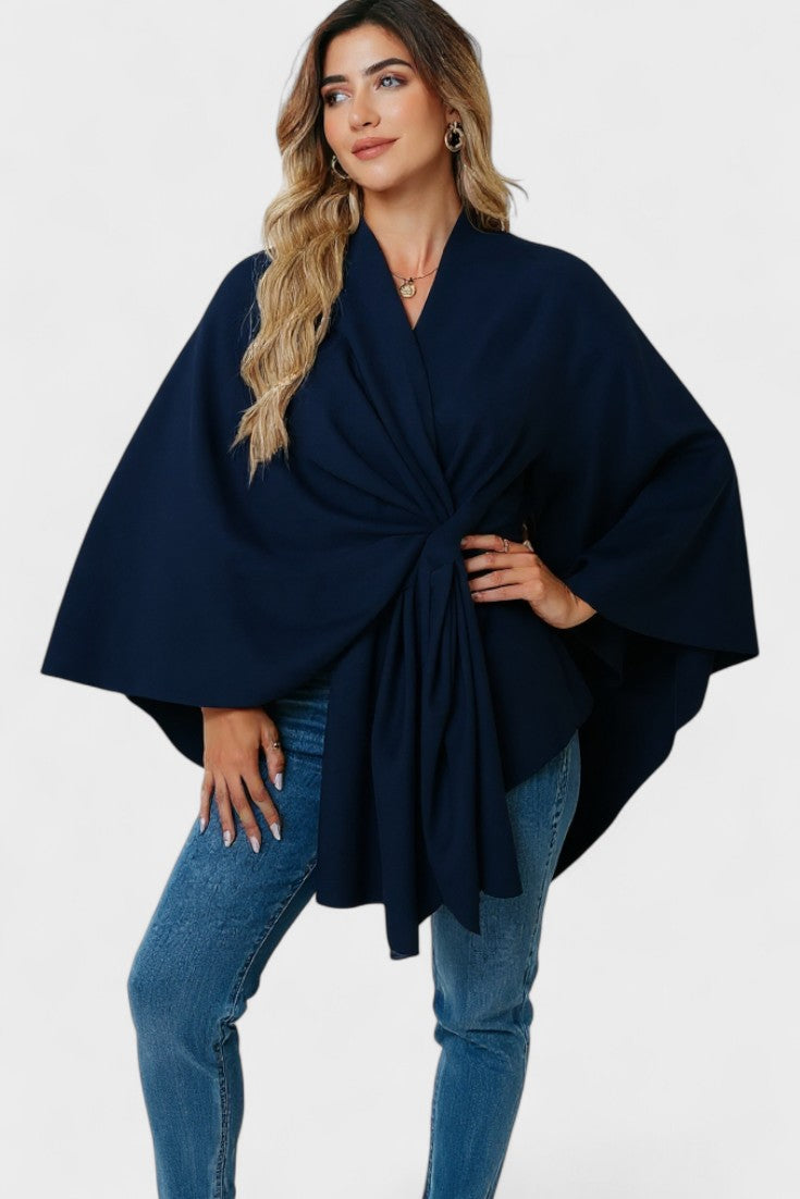 Yvette | Poncho Drappeggiato Elegante A minha loja