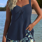 Amalfi - Due Pezzi Tankini a Righe con Pantaloni da Spiaggia A minha loja