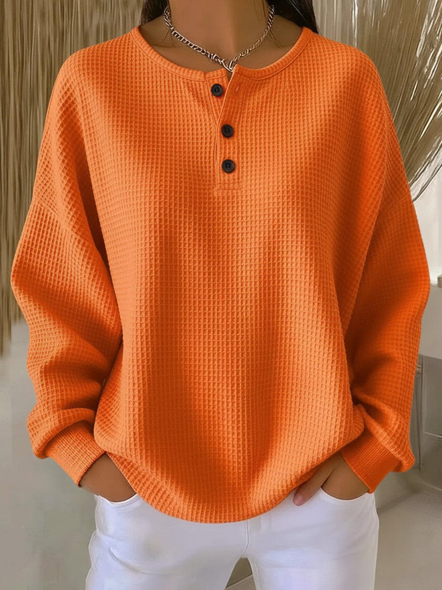 MIRABEL | COZY WAFFLE HENLEY SWEATSHIRT A minha loja