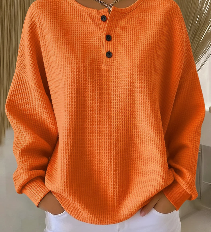 MIRABEL | COZY WAFFLE HENLEY SWEATSHIRT A minha loja