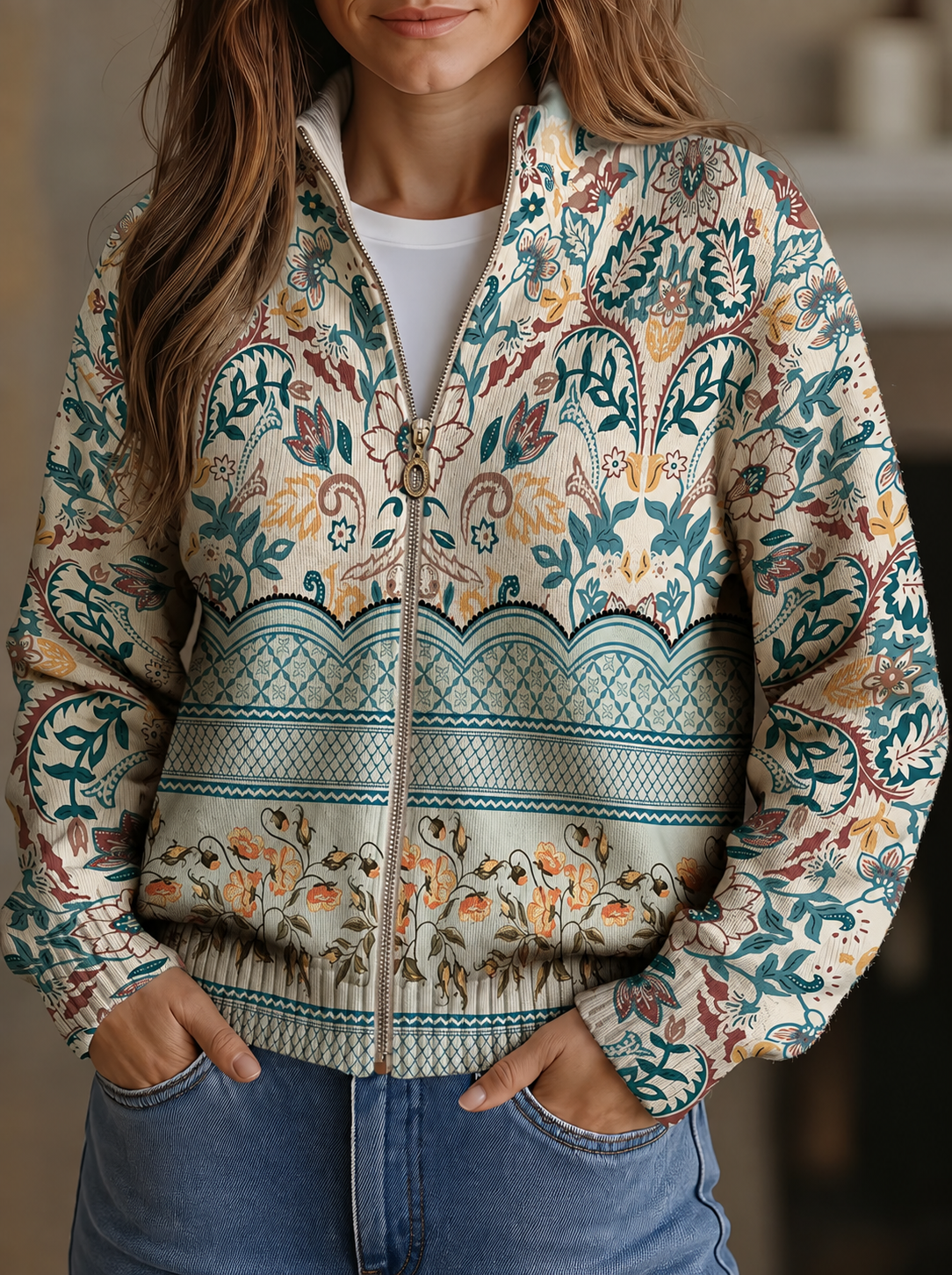 Sybilla™ | Vintage Floral Botanical Border Print A minha loja