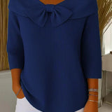 TIVELLA | SWEATER WITH BOW AND ROUND NECKLINE A minha loja