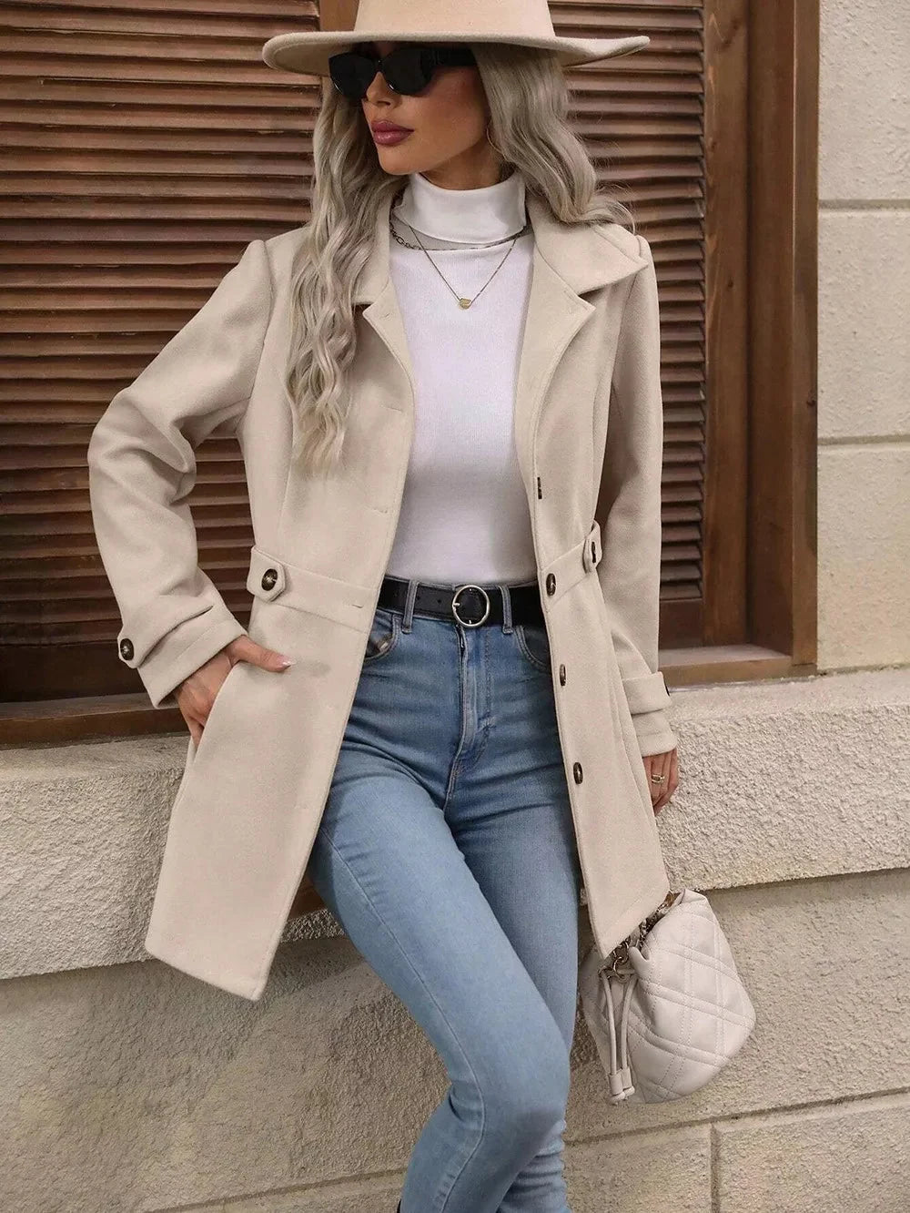 Veronika – Cappotto urbano premium con bottoni A minha loja