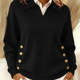 VYNETTE | V-NECK SWEATER WITH COLLAR A minha loja