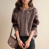Emily | Maglione con Cappuccio a Treccia Elegante A minha loja