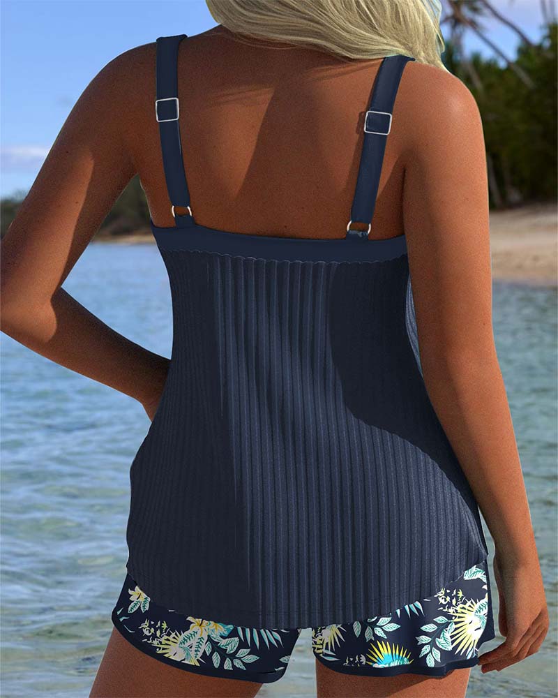 Amalfi - Due Pezzi Tankini a Righe con Pantaloni da Spiaggia A minha loja