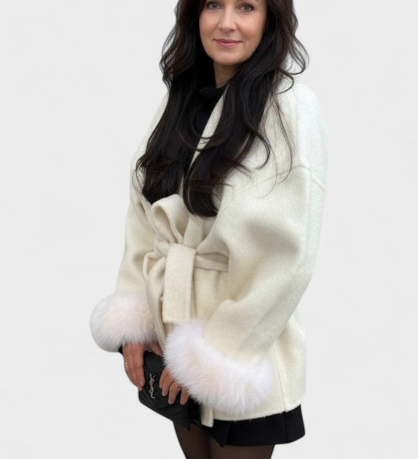 Dagmar™ | Cappotto elegante con pelliccia ecologica A minha loja
