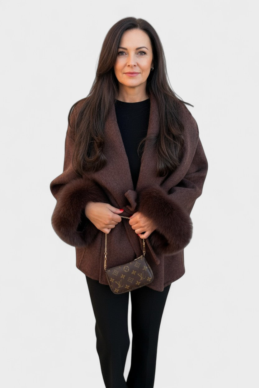 Dagmar™ | Cappotto elegante con pelliccia ecologica A minha loja