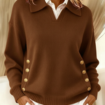 VYNETTE | V-NECK SWEATER WITH COLLAR A minha loja