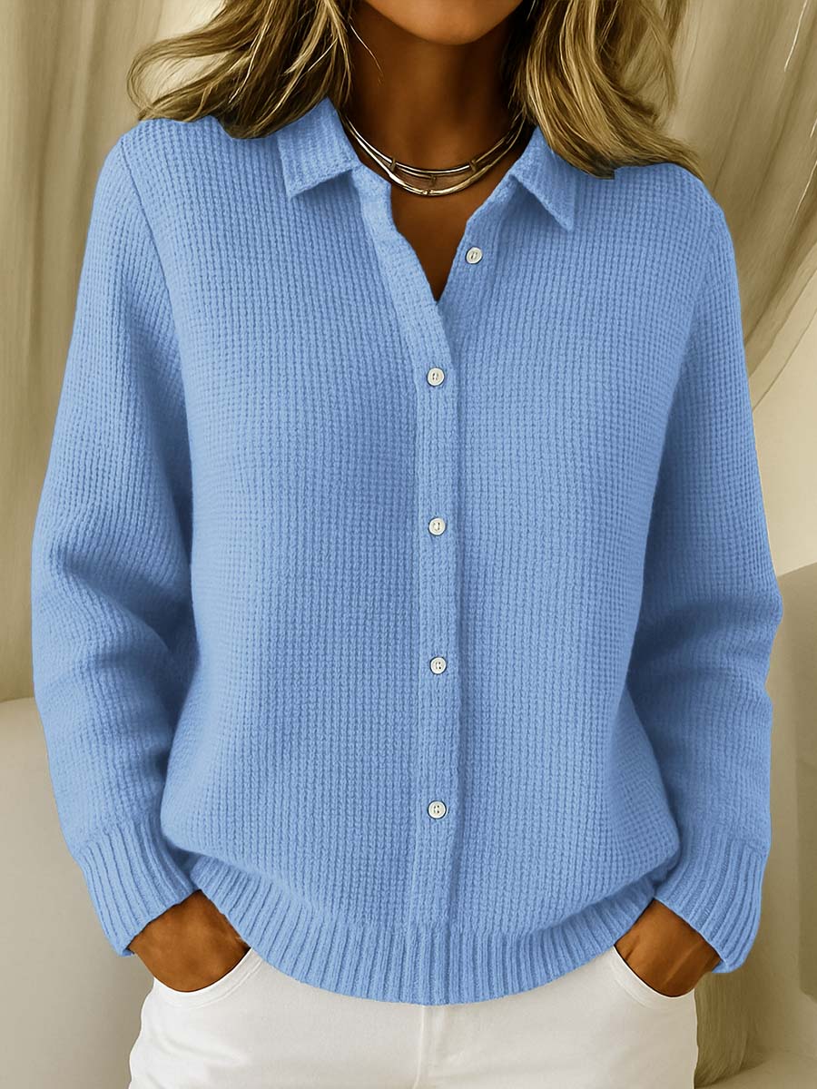Adéla – Camicia elegante da donna in maglia con bottoni A minha loja