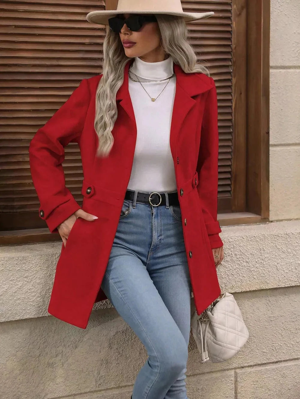 Veronika – Cappotto urbano premium con bottoni A minha loja