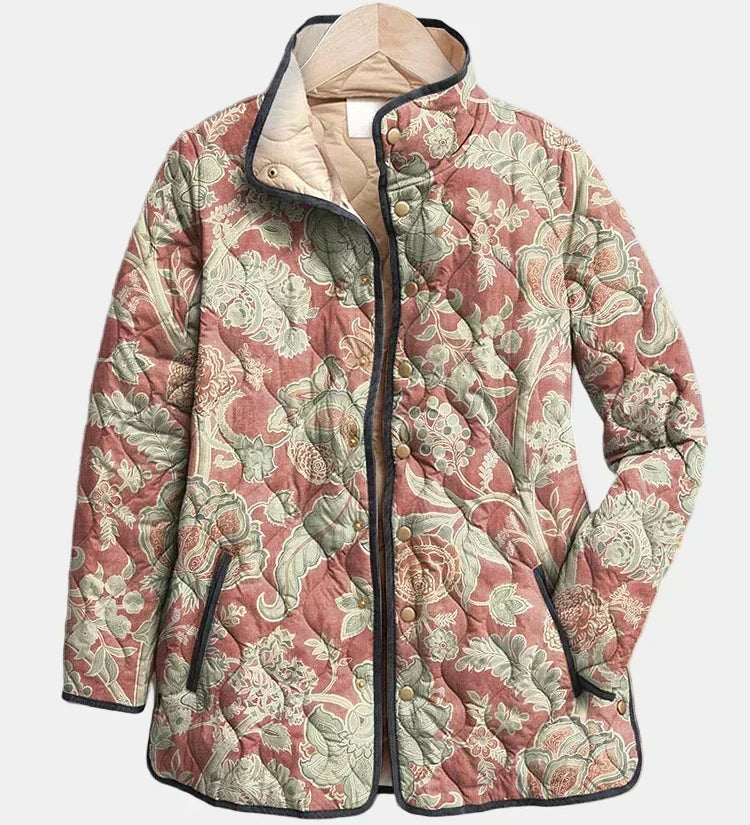 Naya | Giacca Vintage Floreale Trapuntata Casual A minha loja