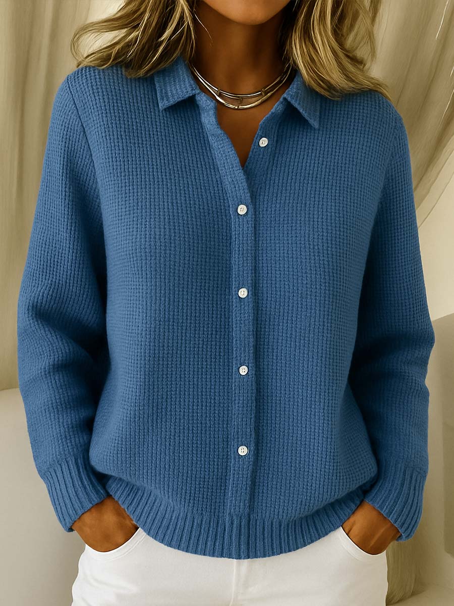 Adéla – Camicia elegante da donna in maglia con bottoni A minha loja