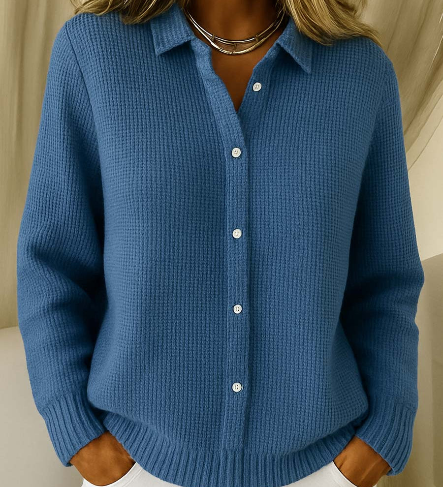 Adéla – Camicia elegante da donna in maglia con bottoni A minha loja