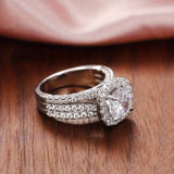 Pavé Halo Cushion Statement Ring