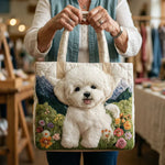 Borsa artigianale trapuntata con cane magico A minha loja