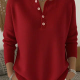 HELENA | HENLEY BUTTON-UP KNIT SWEATER A minha loja
