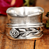 Anello Vintage in Argento a Forma di Fiore