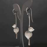 Vintage Silver Leaf Earrings
