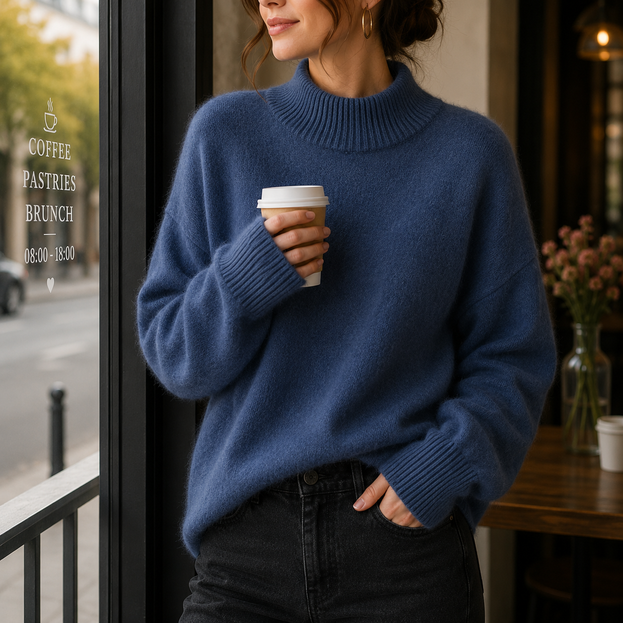 Juniper | Maglione Donna Oversize con Collo Alto