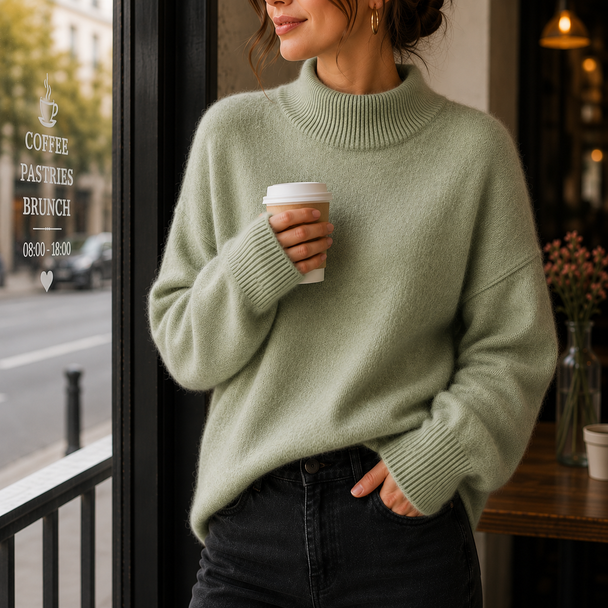 Juniper | Maglione Donna Oversize con Collo Alto