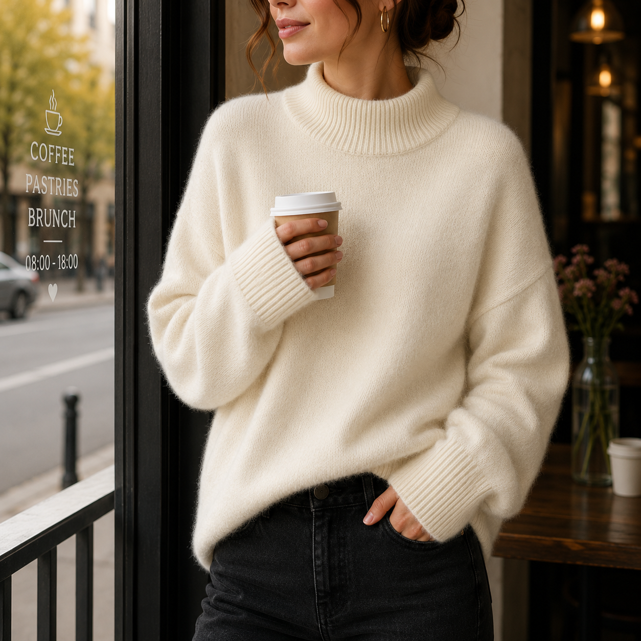 Juniper | Maglione Donna Oversize con Collo Alto