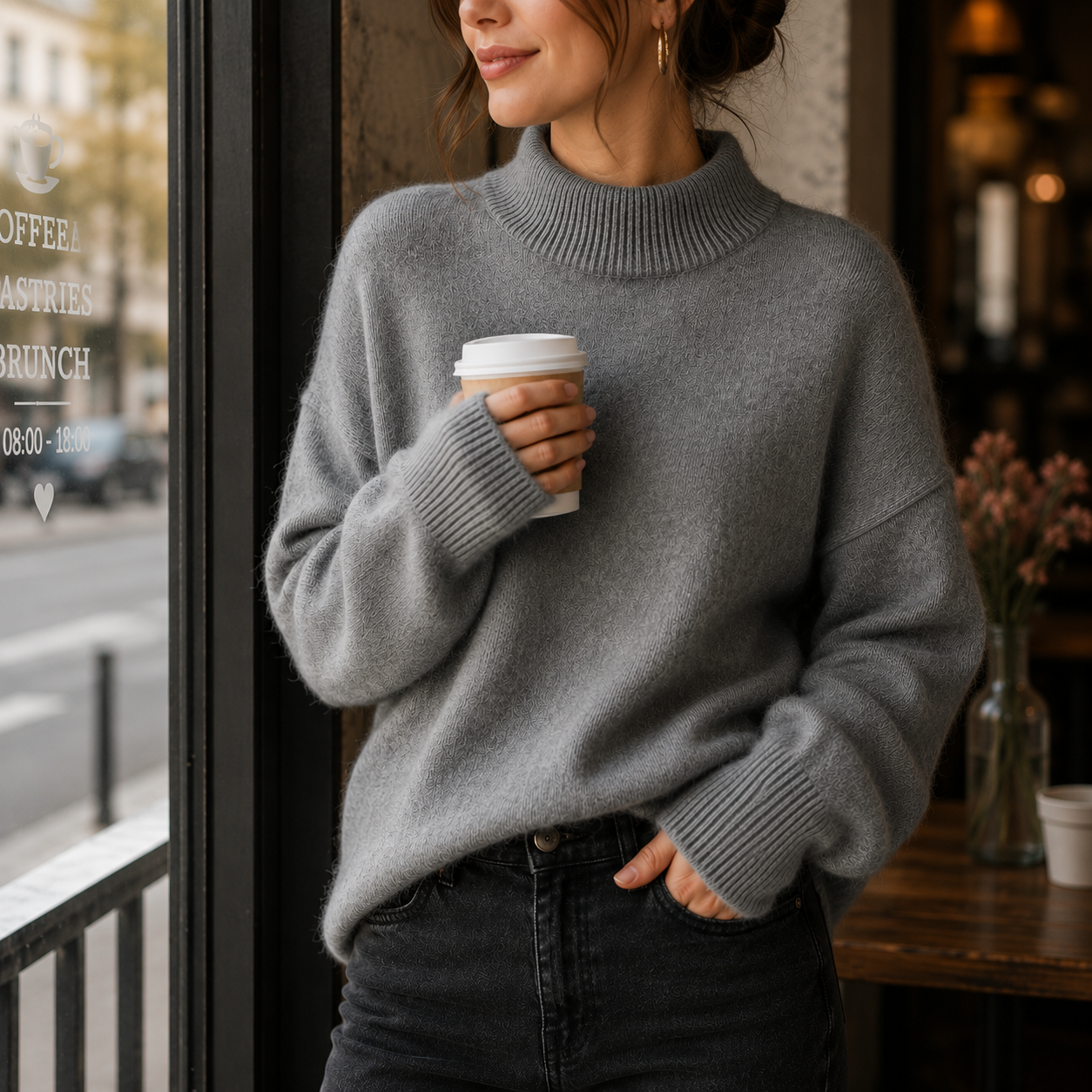 Juniper | Maglione Donna Oversize con Collo Alto