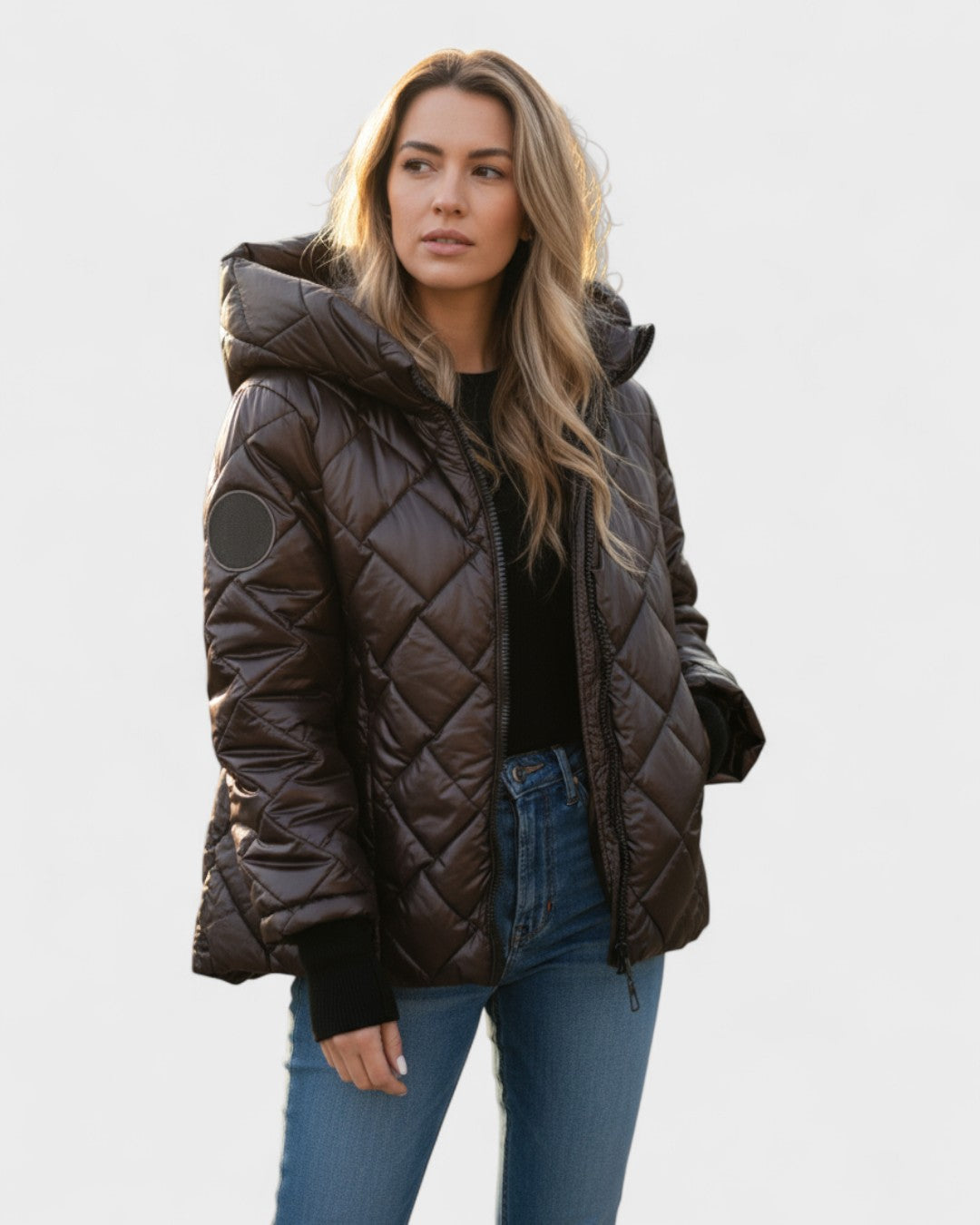 Ema™ | Giacca elegante con cappuccio A minha loja