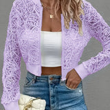 Colette | Giacca Donna Corta in Pizzo con Zip