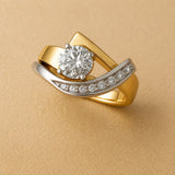 Bicolored Artistic Ring
