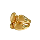 Bicolore Anello Impilabile in Oro e Argento