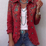 Fayrene | Giacca Boho con Volant e Motivo Paisley